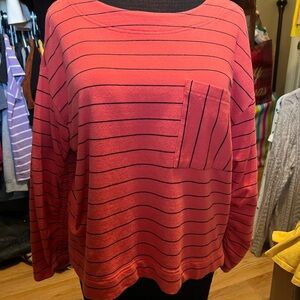 Ella Moss Vibrant Red and Black Top